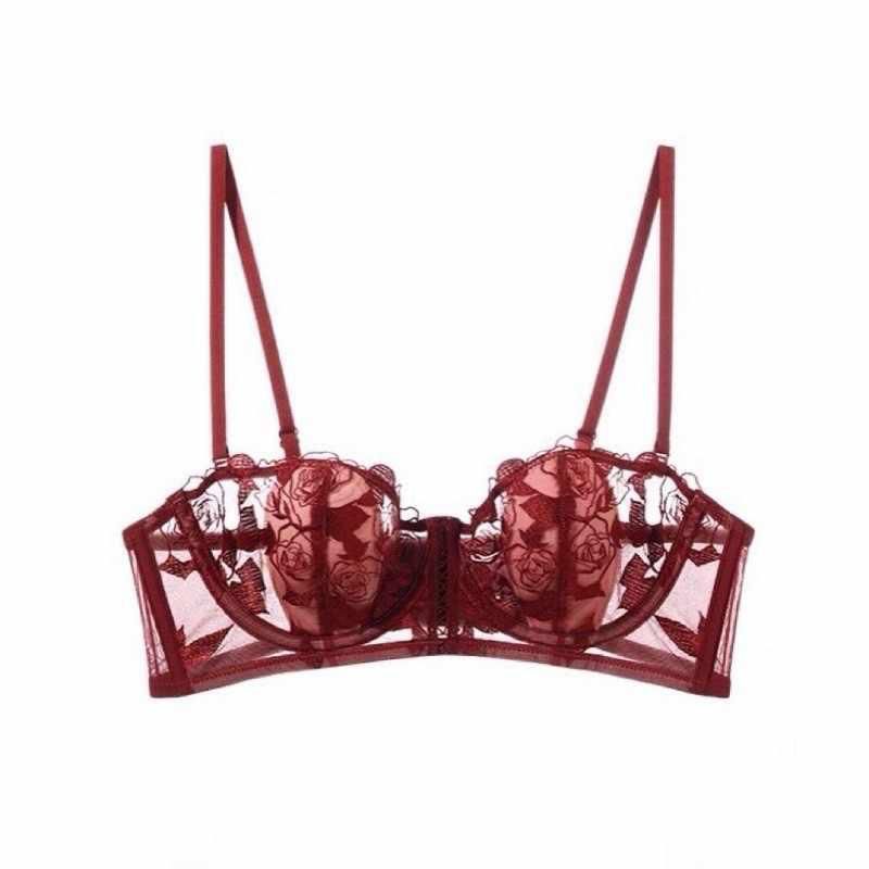 Sexy Lace Lingerie Set with Rose Detail & Rabbit Ear Straps – American Chic