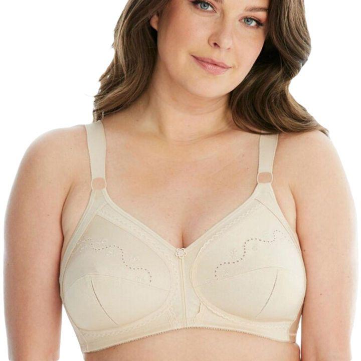Solid Cotton Wireless Push-Up Bra – Plus Size Comfort with a Sexy Touch