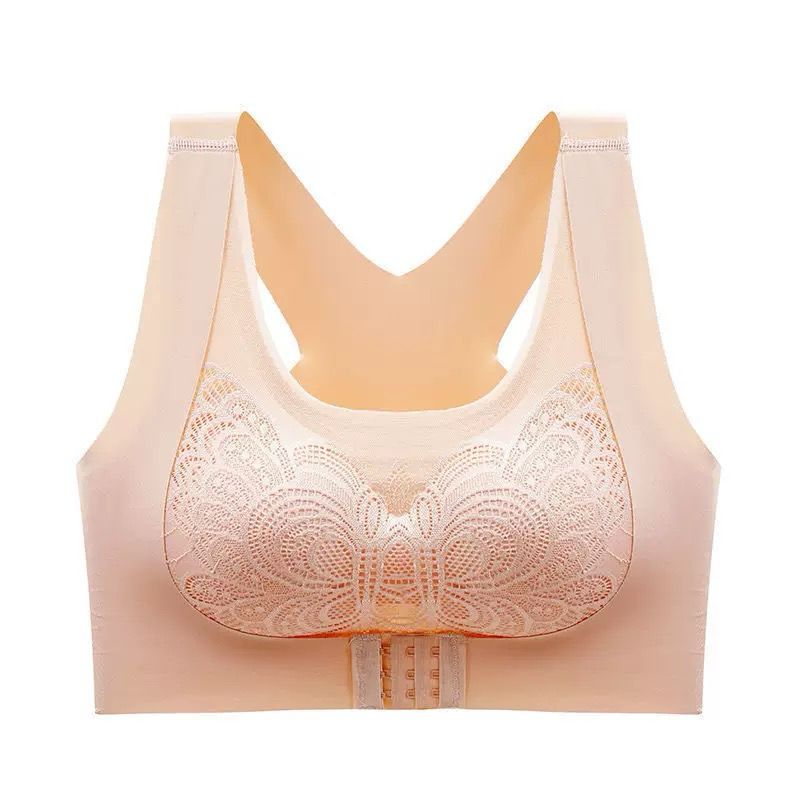 Posture Correction Front Buckle Push-Up Bra – Seamless, Wire-Free Support for Women