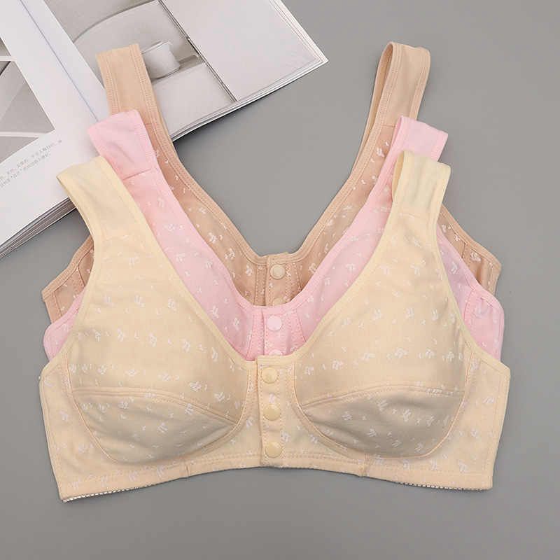 Cotton Front Button Bra – Comfortable, Easy-Snap Sleep & Sports Bra for Older Women