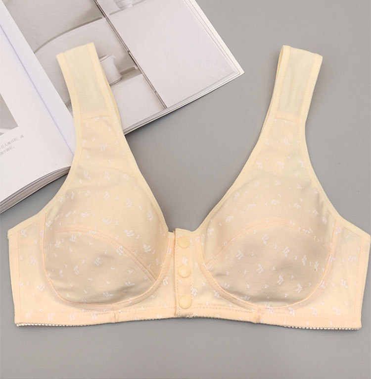 Cotton Front Button Bra – Comfortable, Easy-Snap Sleep & Sports Bra for Older Women