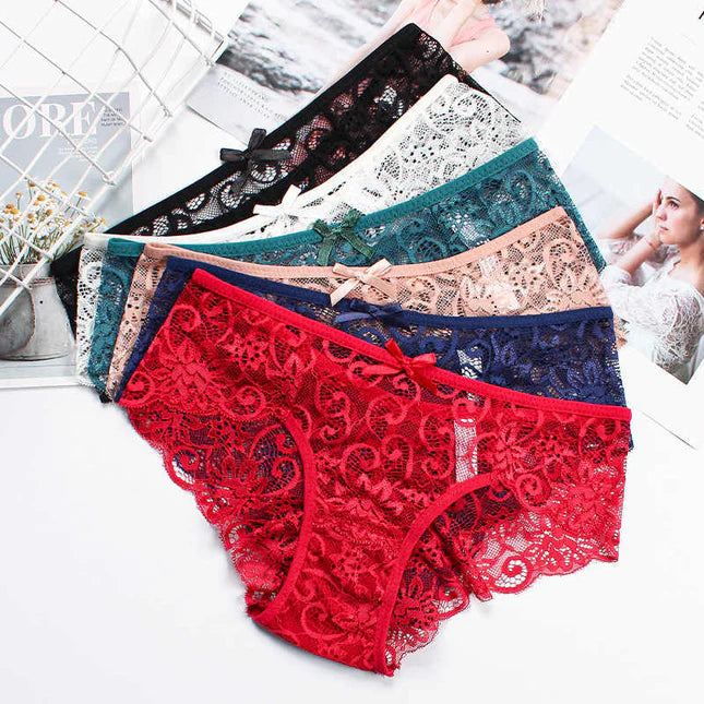 Ultra-Thin Lace Panties – Soft, Mid-Rise & Transparent Elegance